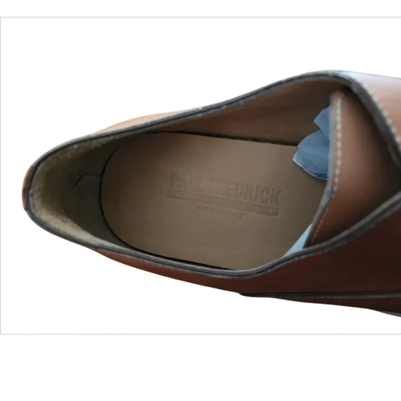 New Paul Frederick Mens Brown Leather Shoes Casual Made in Italy Sz 10.5 Classic
